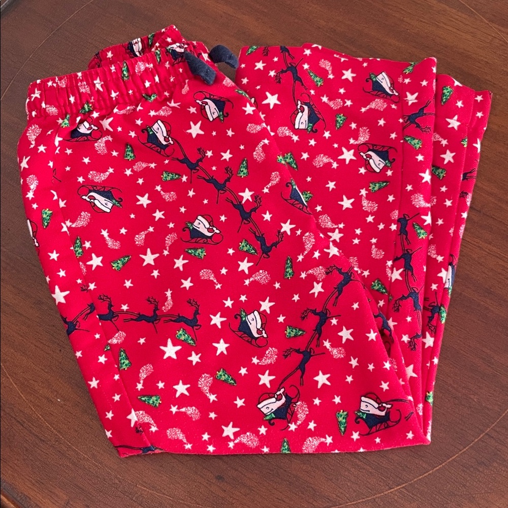 Youth Vineyard Vines Santa Whale Red, white, green, navy Festive Pajama Pants